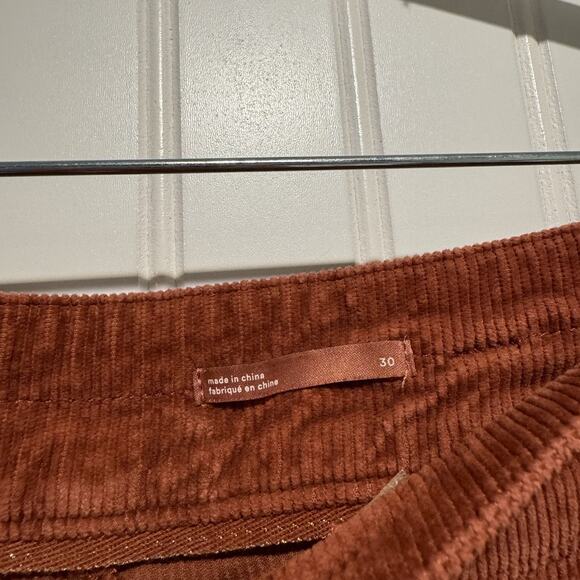 Anthropologie Pilcro The Wanderer Pants Corduroy Rust Colored Size 30 - Picture 5 of 8